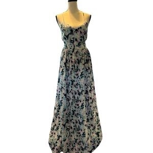 Parker Blue and Purple Backless Dress